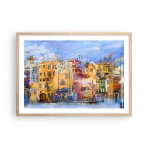 Plakat w ramie jasny dąb - Jesteśmy razem - 70x50 cm