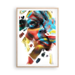 Plakat w ramie jasny dąb - Barwna osobowość - 70x100 cm