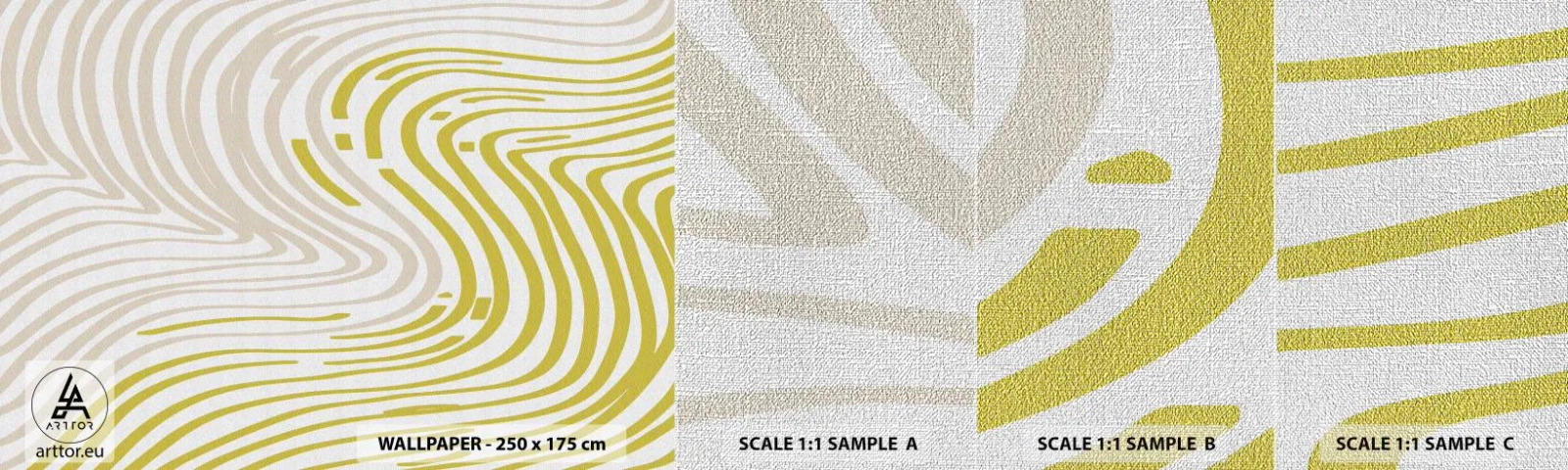 Fototapeta Próbka Premium Canvas - Kompozycja z łagodnym ugięciem - Minimalizm, Sztuka, Jasny - 100x30 cm