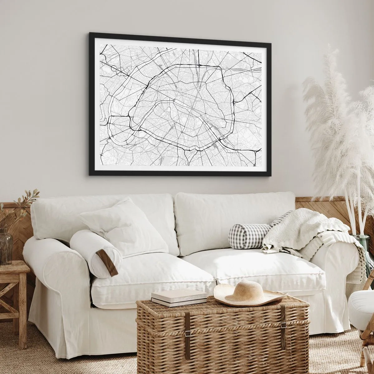 Plakat w czarnej ramie - Kwiat Paryża - 91x61 cm