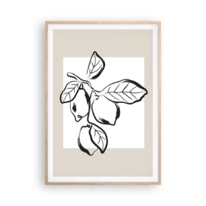 Plakat w ramie jasny dąb - Gdzie cytryna dojrzewa… - 70x100 cm