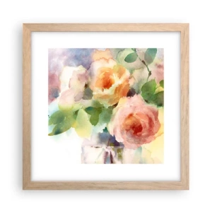 Plakat w ramie jasny dąb - Delikatne jak akwarela - 30x30 cm