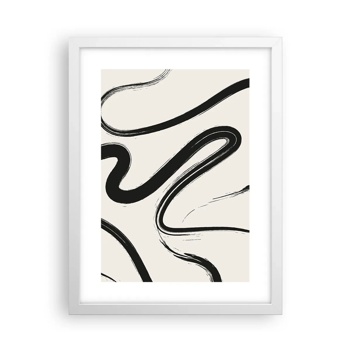 Plakat w białej ramie - Czarno-biała fanaberia - 30x40 cm