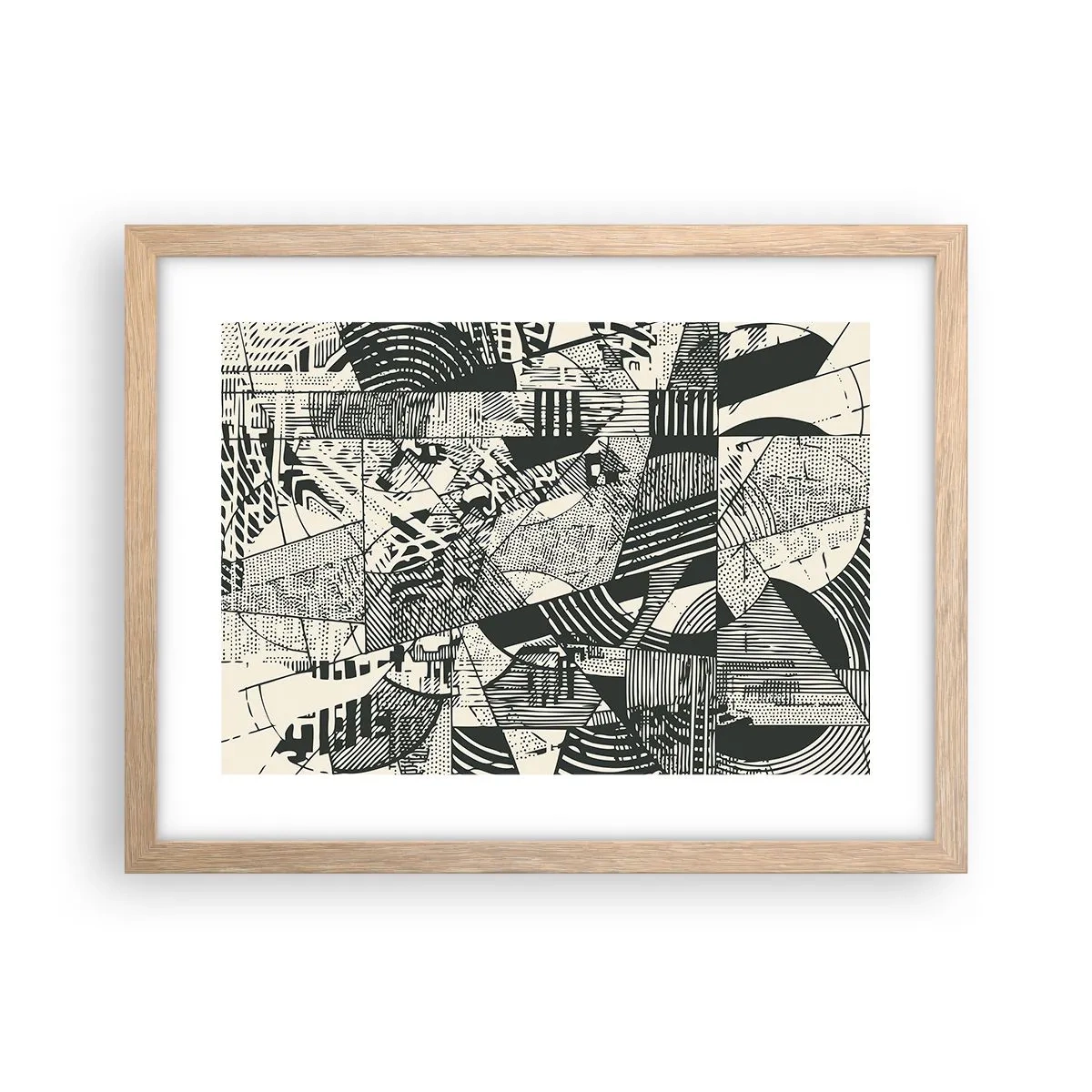 Plakat w ramie jasny dąb - Dynamika współczesności - 40x30 cm