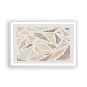 Plakat w białej ramie - Kompozycja witrażowa - 91x61 cm