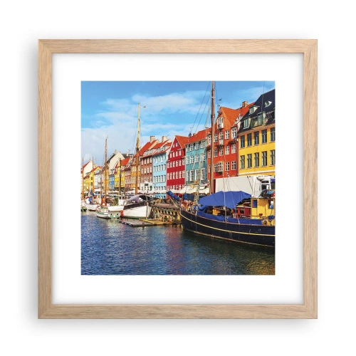 Plakat w ramie jasny dąb - Radosne nabrzeże - 30x30 cm
