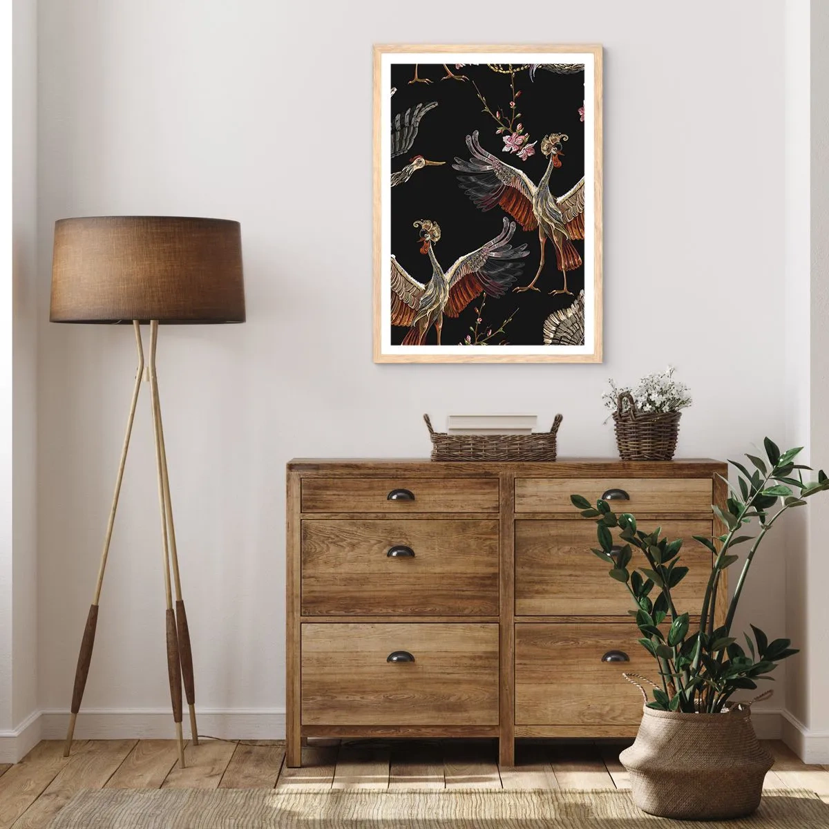 Plakat w ramie jasny dąb - Baśniowy ptak - 70x100 cm