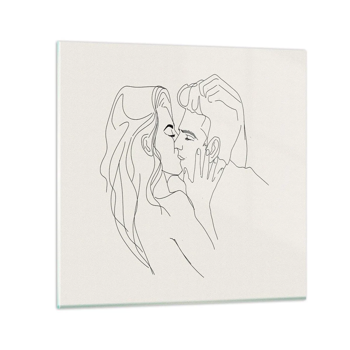 Obraz na szkle - Splątani uczuciem - 60x60 cm