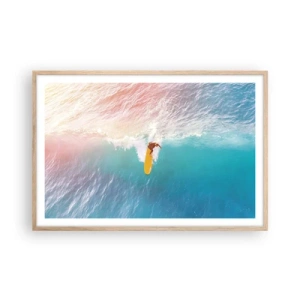 Plakat w ramie jasny dąb - Oceaniczny jeździec - 91x61 cm