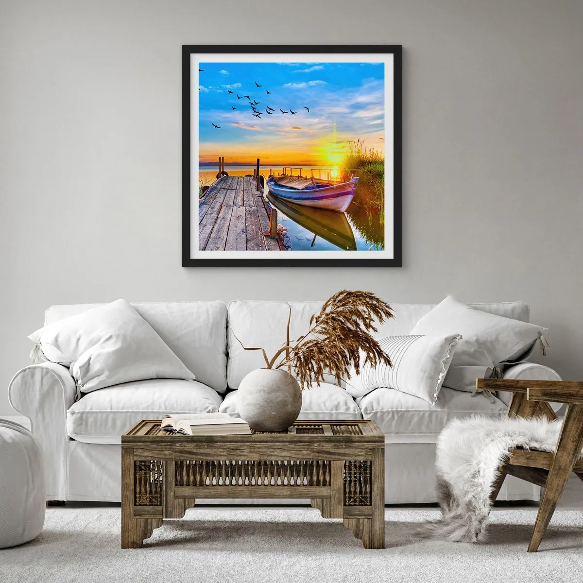 Plakat w czarnej ramie - Do widzenia, do jutra - 50x50 cm