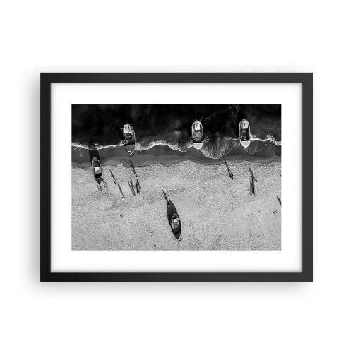 Plakat w czarnej ramie - Jeszcze na brzegu… - 40x30 cm