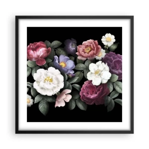 Plakat w czarnej ramie - Z angielskiego ogrodu - 50x50 cm