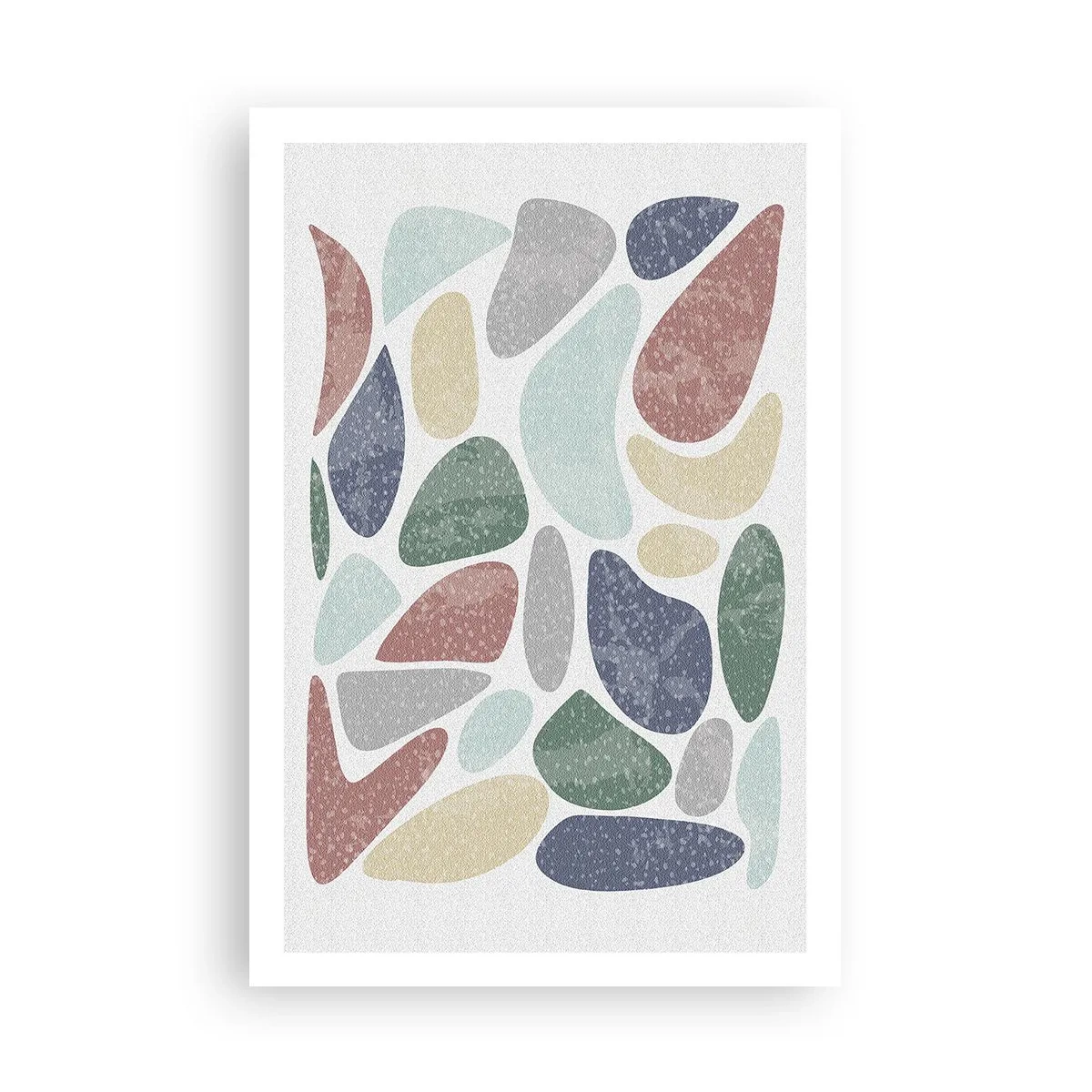 Plakat - Mozaika pudrowanych barw - 61x91 cm