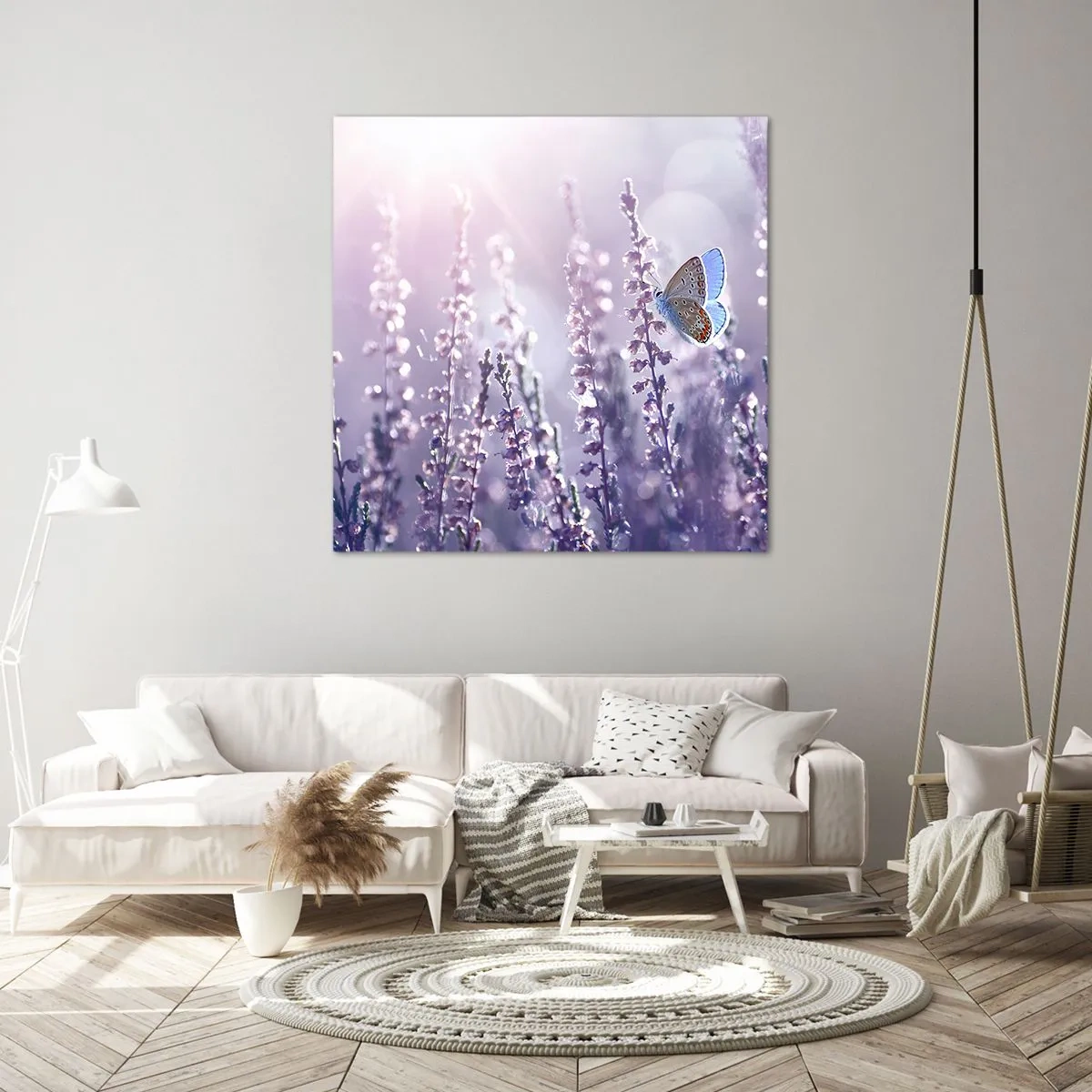 Obraz na płótnie - Pocałunek motyla - 60x60 cm
