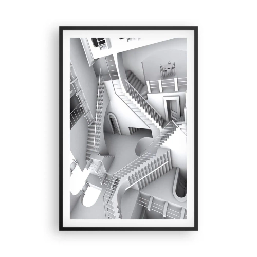 Plakat w czarnej ramie - Paradoksy przestrzeni - 61x91 cm