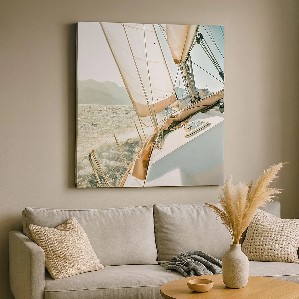 Obraz na płótnie - Pod pełnymi żaglami - 30x30 cm