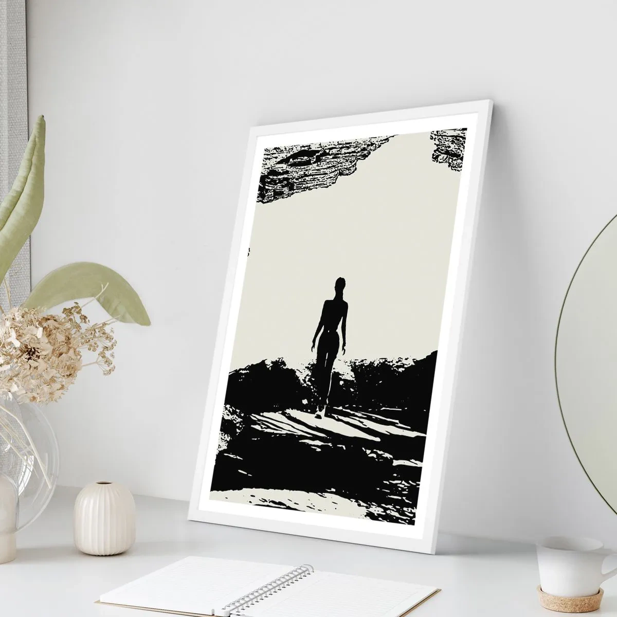 Plakat w białej ramie - Nowe spojrzenie - 50x70 cm