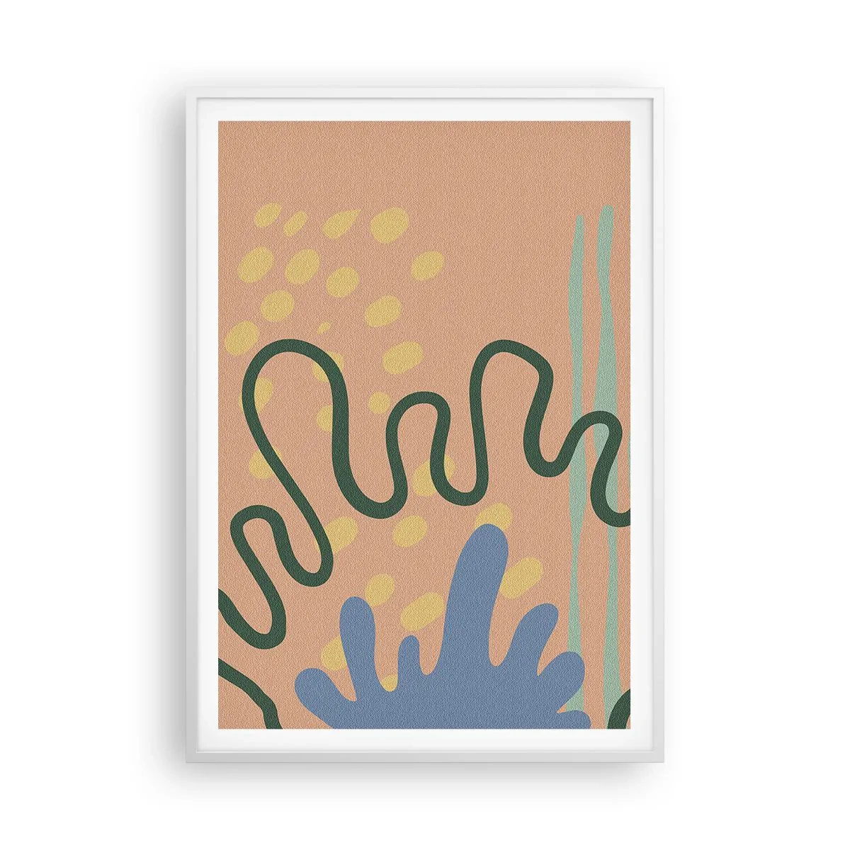 Plakat w białej ramie - Abstrakcja: różnorodność natury - 70x100 cm