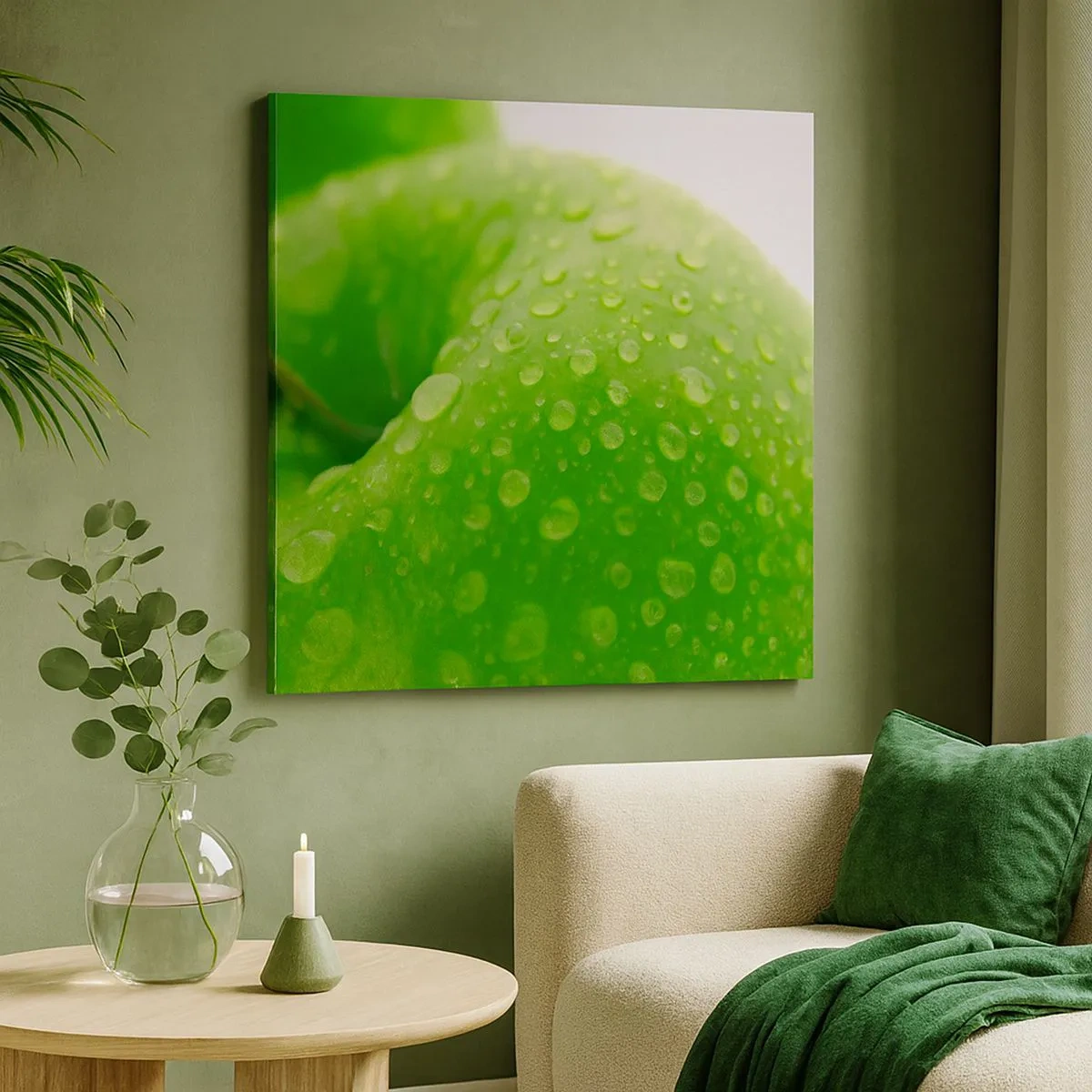 Obraz na płótnie - Zielona chłodna świeżość - 30x30 cm