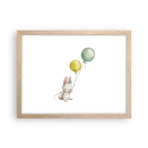 Plakat w ramie jasny dąb - Też polecę! - 40x30 cm