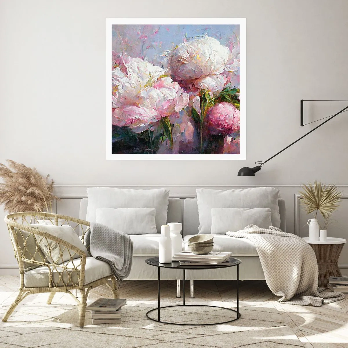Plakat - Kipiący życiem bukiet - 50x50 cm