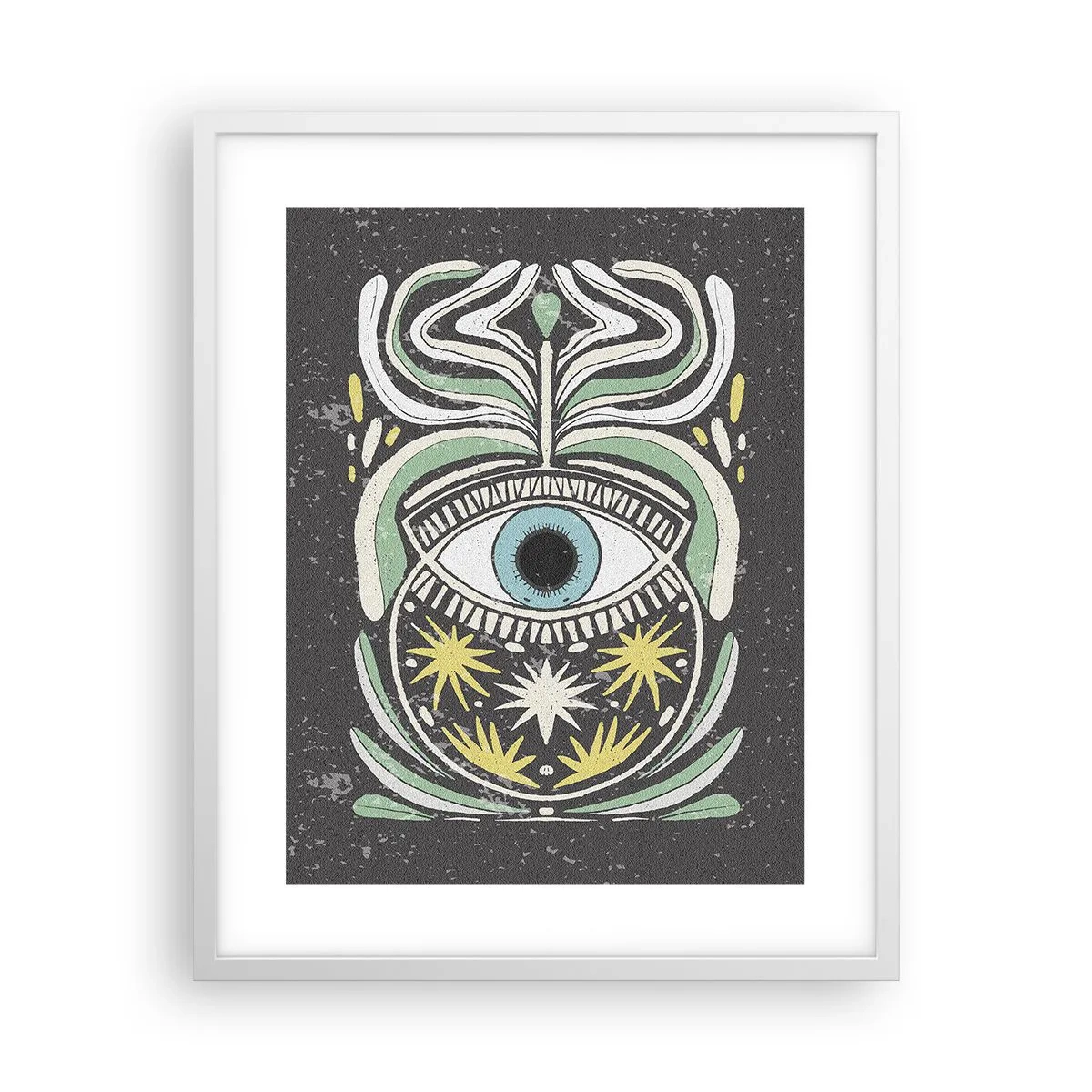 Plakat w białej ramie - Plemienne rytuały - 40x50 cm