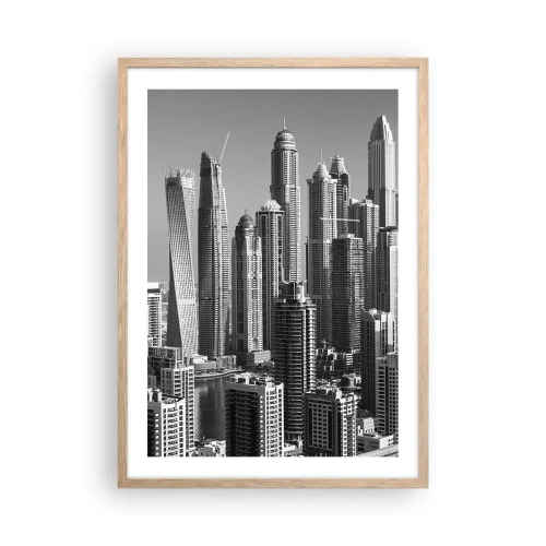 Plakat w ramie jasny dąb - Miasto nad pustynią - 50x70 cm