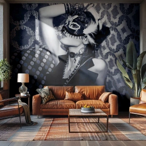 Fototapeta Premium Canvas - Dekoracje, ozdoby, desenie... - Kobieta, Maska Wenecka, Modelka - 250x175 cm
