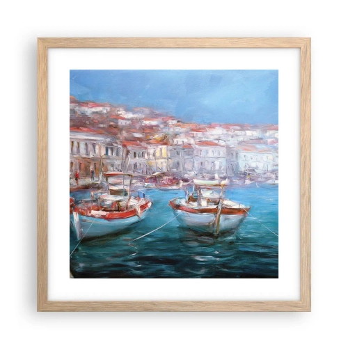 Plakat w ramie jasny dąb - Włoska zatoka - 40x40 cm