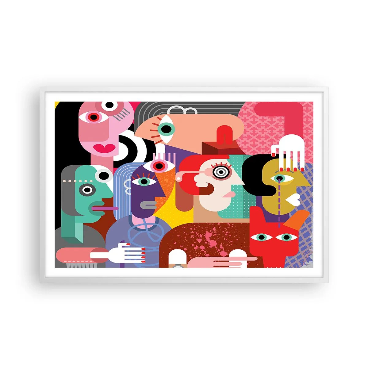 Plakat w białej ramie - My od pana Picassa - 91x61 cm