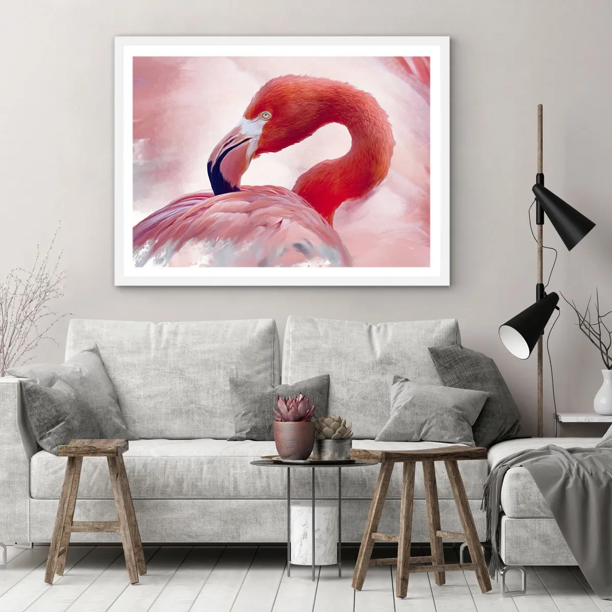 Plakat w białej ramie - Ptasia uroda - 40x30 cm