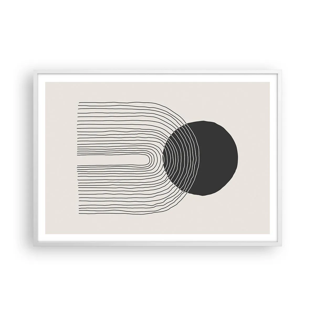 Plakat w białej ramie - Drżenie i pewność - 100x70 cm