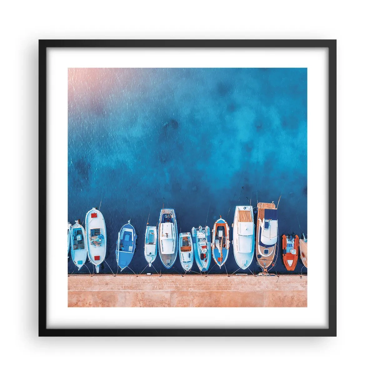 Plakat w czarnej ramie - W jednym rzędzie - 50x50 cm