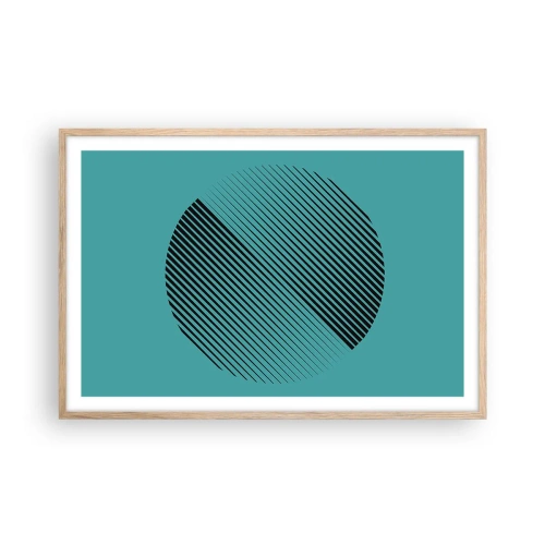 Plakat w ramie jasny dąb - Koło – geometryczna wariacja - 91x61 cm