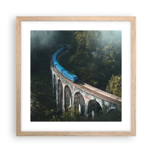Plakat w ramie jasny dąb - Pociąg do natury - 40x40 cm