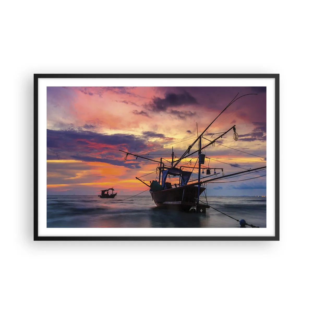Plakat w czarnej ramie - Egzotyczny wieczór - 91x61 cm