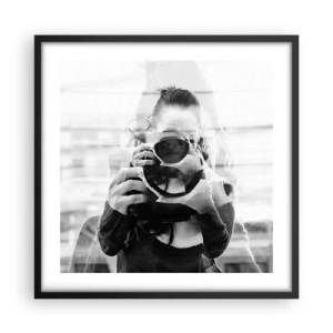 Plakat w czarnej ramie - Twórca i tworzywo - 50x50 cm