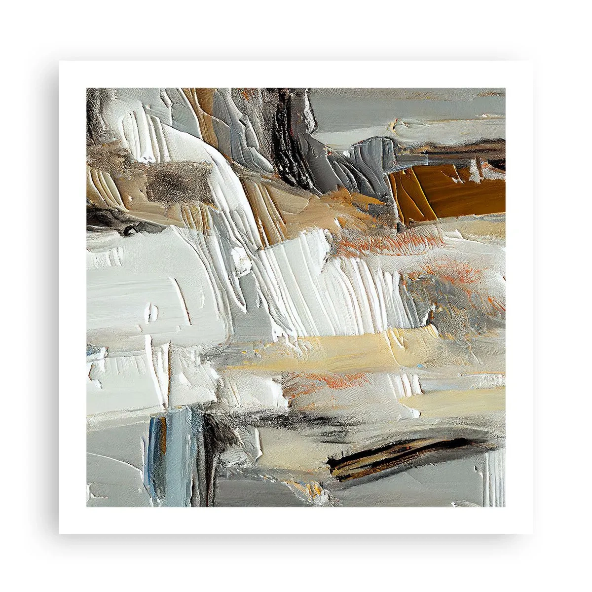 Plakat - Barwne nawarstwienia - 60x60 cm