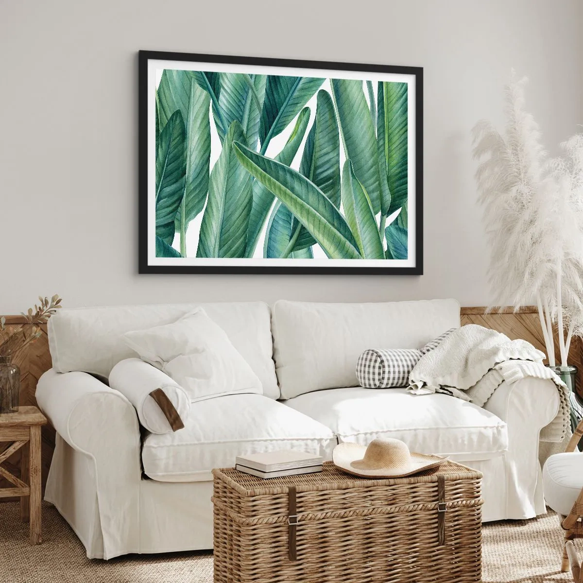 Plakat w czarnej ramie - Zieleń sama w sobie - 50x40 cm
