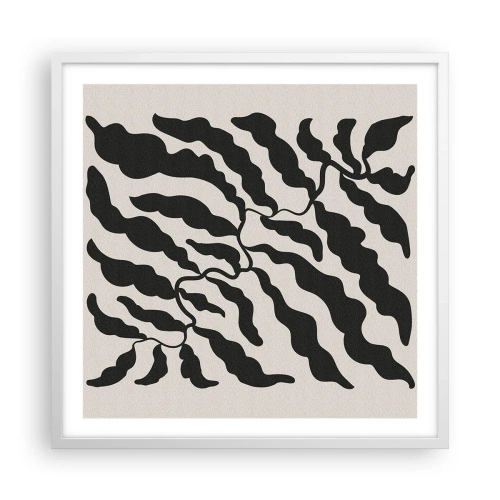 Plakat w białej ramie - Natura kwadratu - 60x60 cm