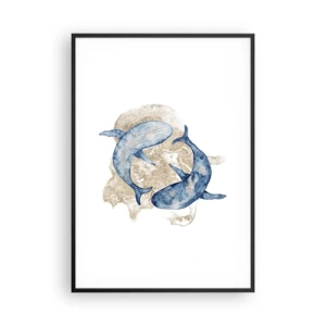 Plakat w czarnej ramie - Przyjaźń czy kochanie? - 70x100 cm