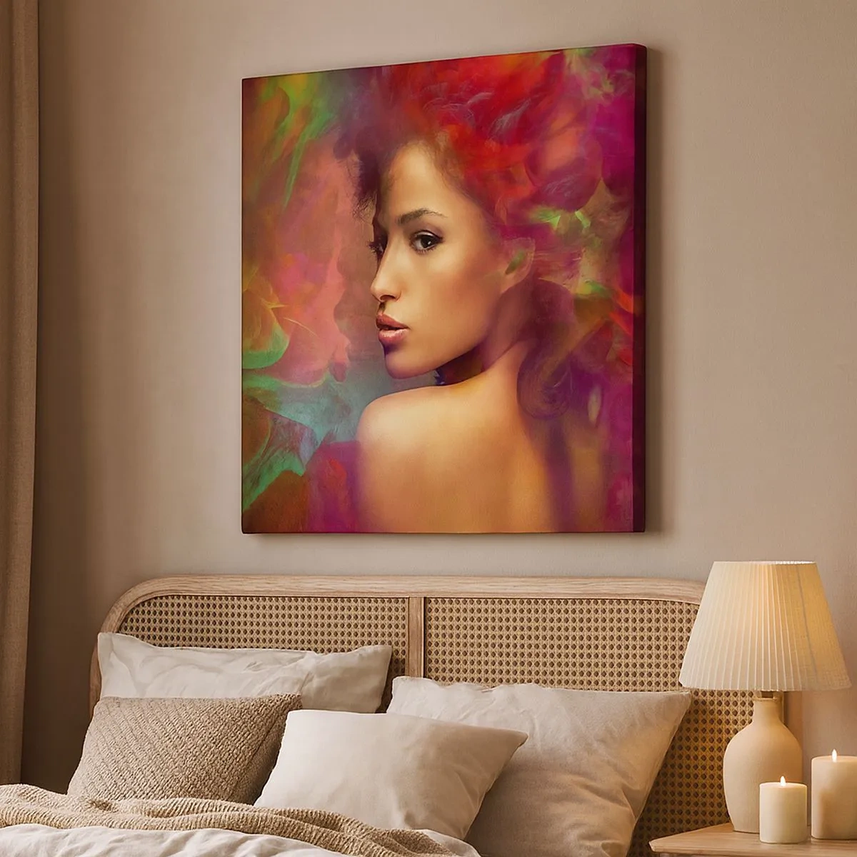 Obraz na płótnie - Piękniejsza od tęczy, delikatna jak mgła - 30x30 cm