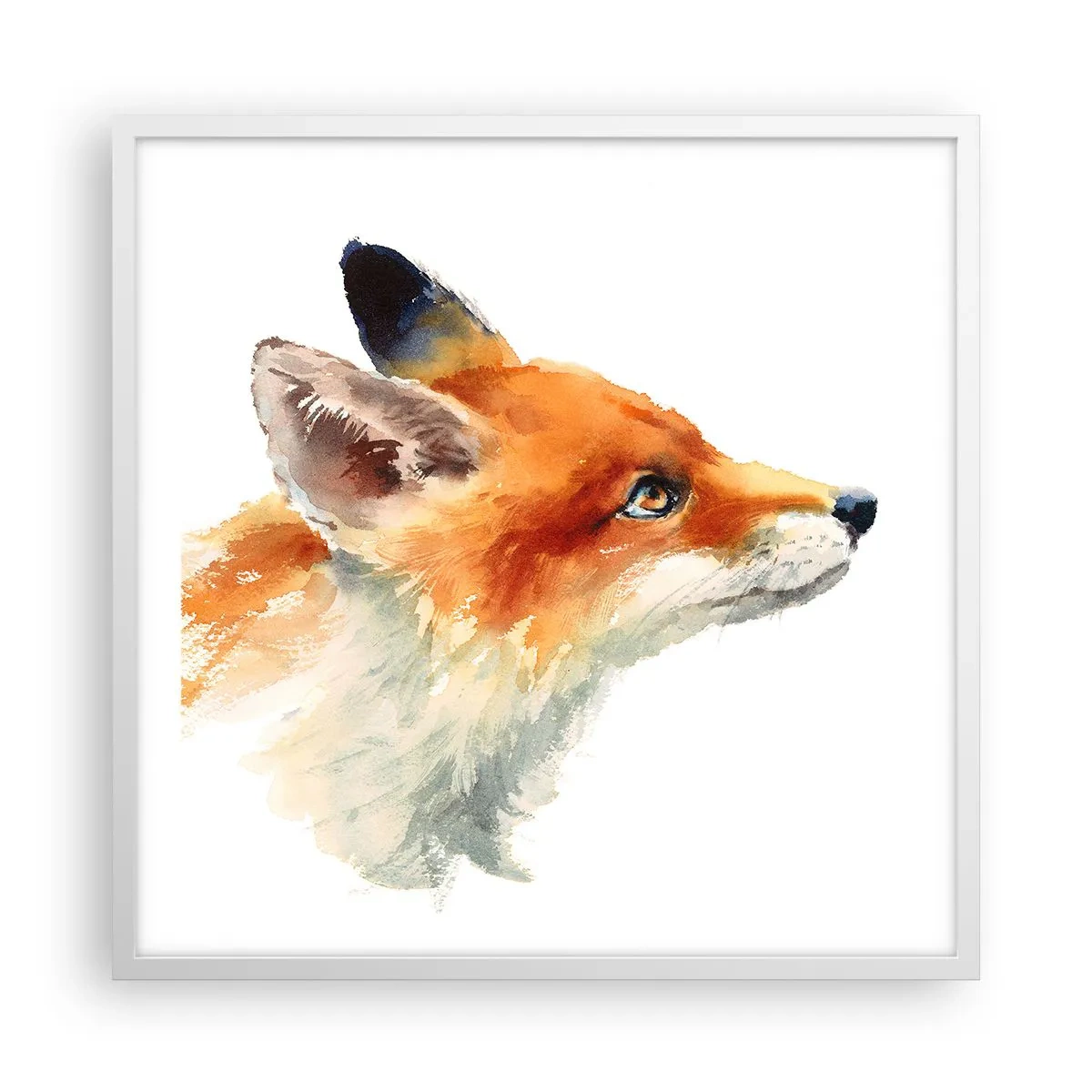 Plakat w białej ramie - Ostrożności nigdy za wiele - 60x60 cm