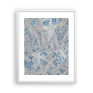 Plakat w białej ramie - W szaroniebieskim labiryncie - 40x50 cm