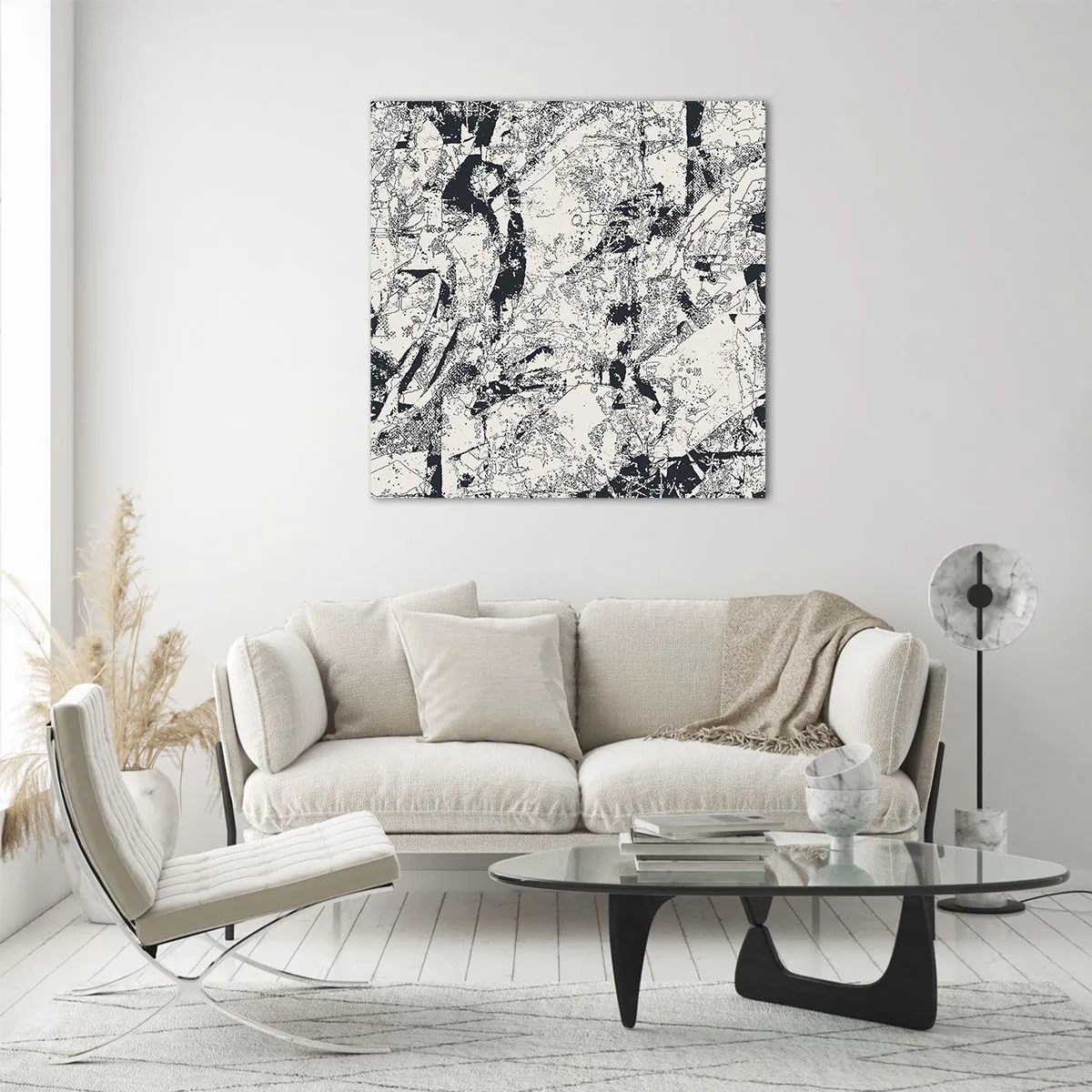 Obraz na szkle - Przenikanie przeciwieństw - 50x50 cm