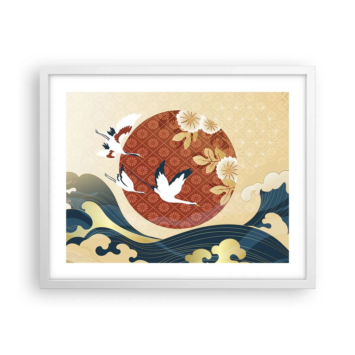 Plakat w białej ramie - Japońska baśń - 50x40 cm