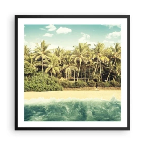 Plakat w czarnej ramie - A może tutaj? - 60x60 cm