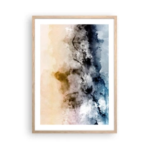 Plakat w ramie jasny dąb - Zatopione w tumanie mgły - 50x70 cm