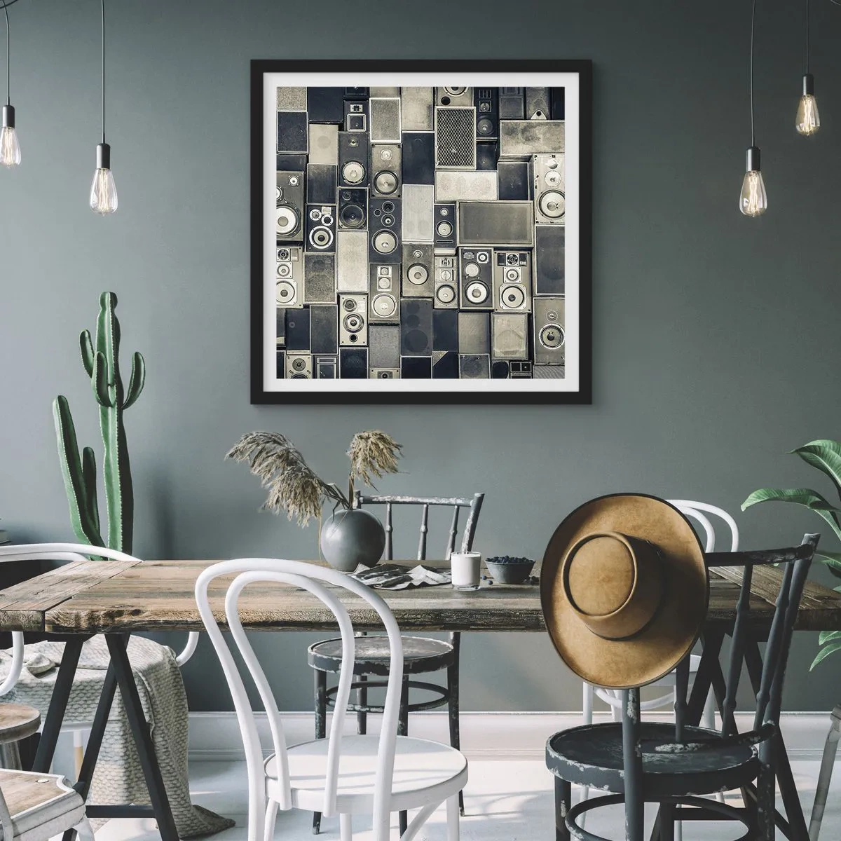 Plakat w czarnej ramie - I wszystko gra - 40x40 cm