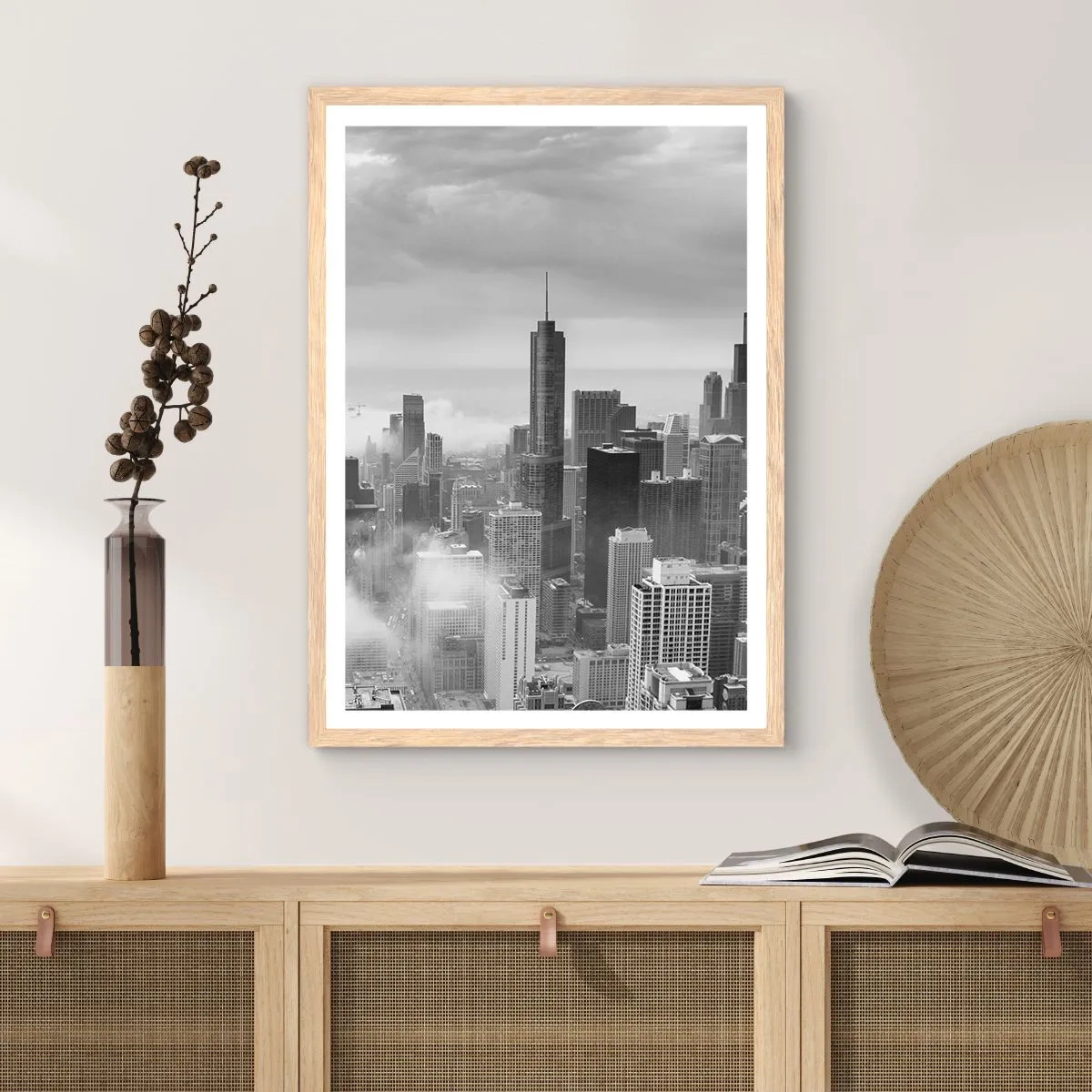 Plakat w ramie jasny dąb - Pejzaż amerykański - 61x91 cm